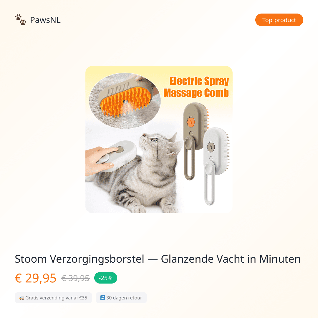 Steam Grooming Brush — Shiny Coat in Minutes